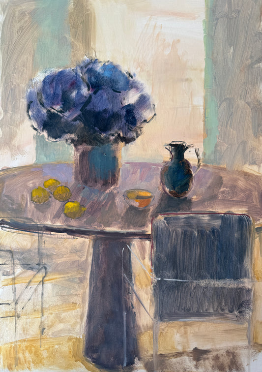 Hydrangeas with lemons