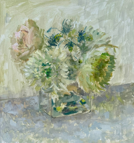 Chrysanthemums, Roses and Thistles